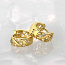 18K Gold Plating earrings insets crystal clip cufflinks jewellery 322 MP