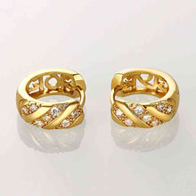 18K Gold Plating earrings insets crystal clip cufflinks jewellery 322 MP