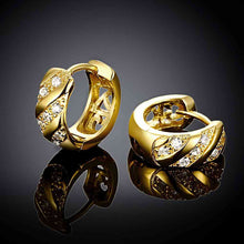 18K Gold Plating earrings insets crystal clip cufflinks jewellery 322 MP