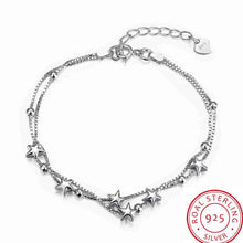 925 sterling silver bracelets five-pointed star pulsera love STVH 57 MP