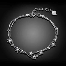 925 sterling silver bracelets five-pointed star pulsera love STVH 57 MP