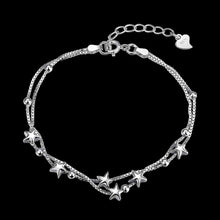 925 sterling silver bracelets five-pointed star pulsera love STVH 57 MP