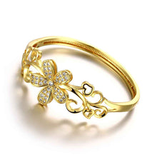 Austrian Crystal bangles Large flower phase Women Wedding Bracelet horloge HBZ 9 MP