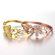 Austrian Crystal bangles Large flower phase Women Wedding Bracelet horloge HBZ 9 MP