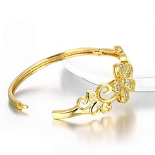 Austrian Crystal bangles Large flower phase Women Wedding Bracelet horloge HBZ 9 MP