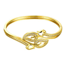 Austrian Crystal bangles Large flower phase Women Wedding Bracelet horloge HBZ 9 MP