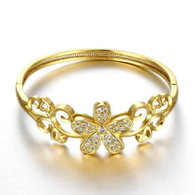 Austrian Crystal bangles Large flower phase Women Wedding Bracelet horloge HBZ 9 MP