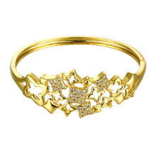 Austrian Crystal bangles Large flower phase Women Wedding Bracelet horloge HBZ 9 MP