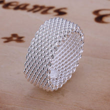 925 Silver Ring Fine Net Ring WomenMen Gift Silver Jewelry Finger Rings 4 MP