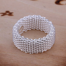 925 Silver Ring Fine Net Ring WomenMen Gift Silver Jewelry Finger Rings 4 MP