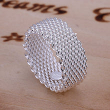 925 Silver Ring Fine Net Ring WomenMen Gift Silver Jewelry Finger Rings 4 MP