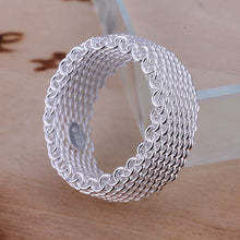 925 Silver Ring Fine Net Ring WomenMen Gift Silver Jewelry Finger Rings 4 MP