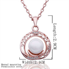 18K Gold Plating necklace men pink circle pear collares Personalized MP