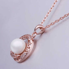 18K Gold Plating necklace men pink circle pear collares Personalized MP