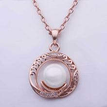 18K Gold Plating necklace men pink circle pear collares Personalized MP