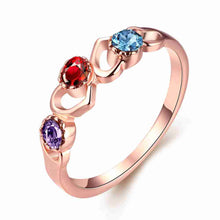 18K Gold Plating wedding ring Color heart-shaped bague joias318 MP