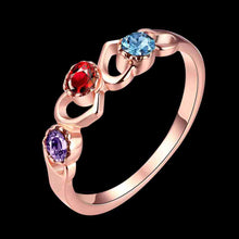 18K Gold Plating wedding ring Color heart-shaped bague joias318 MP