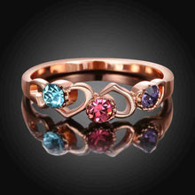 18K Gold Plating wedding ring Color heart-shaped bague joias318 MP
