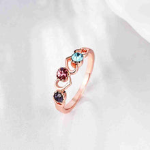 18K Gold Plating wedding ring Color heart-shaped bague joias318 MP