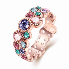 18K Gold Plating wedding ring Color heart-shaped bague joias318 MP