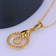 18K Gold Plated pendant necklace casual circle collier plastron jewerly accessories SKGN 41 MP