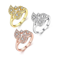 18k gold plated rings for men Crystal leaves anel masculino jewelry display2 5 MP