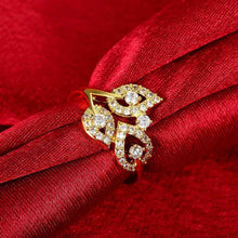 18k gold plated rings for men Crystal leaves anel masculino jewelry display2 5 MP