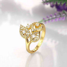 18k gold plated rings for men Crystal leaves anel masculino jewelry display2 5 MP