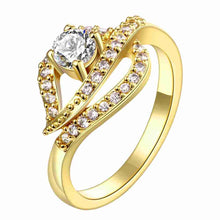 18k gold plated rings for men Hover four feet set crystal aneis Jewelry European Style MP