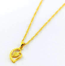 24k gold plated necklaces peach collier femme charms274 MP