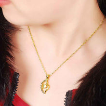 24k gold plated necklaces peach collier femme charms274 MP