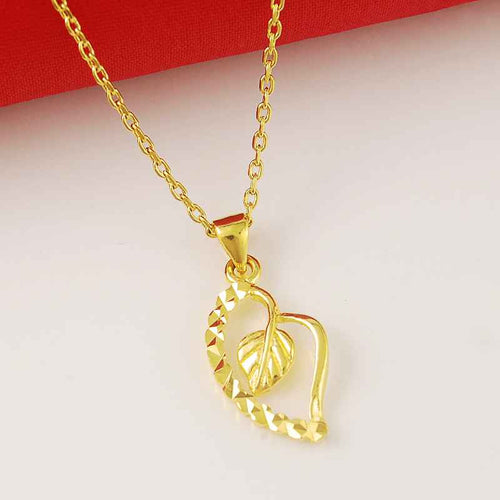 24k gold plated necklaces peach collier femme charms274 MP