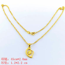 24k gold plated necklaces peach collier femme charms274 MP