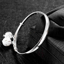 925 silver bangles Smooth lob Women Wedding Bracelet ruby jewelry HBB 44 MP