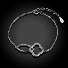 925 sterling silver pulseras Flower heart button pulseiras horloge STVH 34 MP