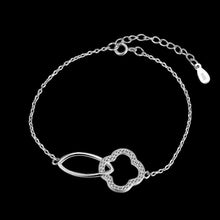 925 sterling silver pulseras Flower heart button pulseiras horloge STVH 34 MP