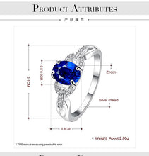 silver-plated ring Blue magic anillos bear Gift for her MP
