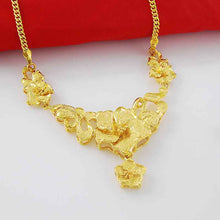 jewellery charms 24k gold plated necklace men more flower collier fine jewelry273 MP
