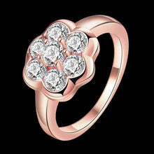 18K Gold Plating Engagement rings Large flower set crystal aliancas Jewelry European Style MP