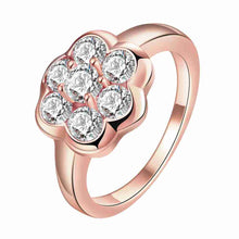 18K Gold Plating Engagement rings Large flower set crystal aliancas Jewelry European Style MP