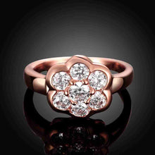 18K Gold Plating Engagement rings Large flower set crystal aliancas Jewelry European Style MP