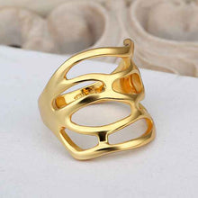 18K Gold Plating wedding ring gold pierced anillos bear fine jewelry195 MP