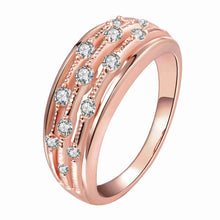 18k gold plated rings Point like crystal anel Elegant MP