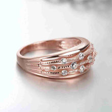 18k gold plated rings Point like crystal anel Elegant MP