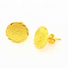 24k gold plated earring Buttons dollor stud cufflinks bijoux women YHDE 3 MP