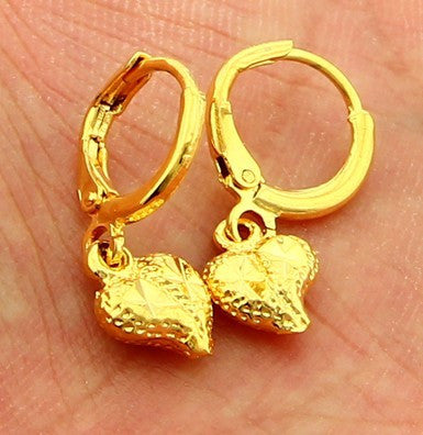 24k gold plated earring love stud pendientes bear bijoux femme YHDE 11 MP