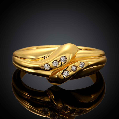 18K Gold Plated rings Sausage anillos bear jewelry SKGR 55 MP