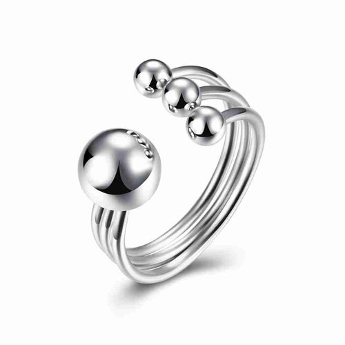 925 Sterling Silver ring Light bead anillos bear bijoux294 MP