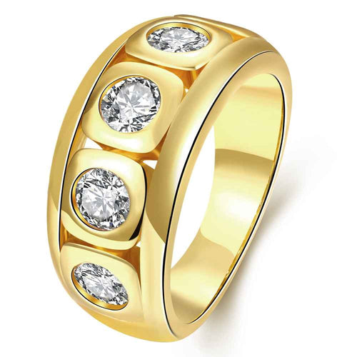 18k gold plated ring Winding inlaid crystal anillos charms MP