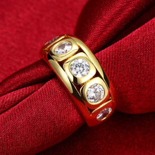 18k gold plated ring Winding inlaid crystal anillos charms MP